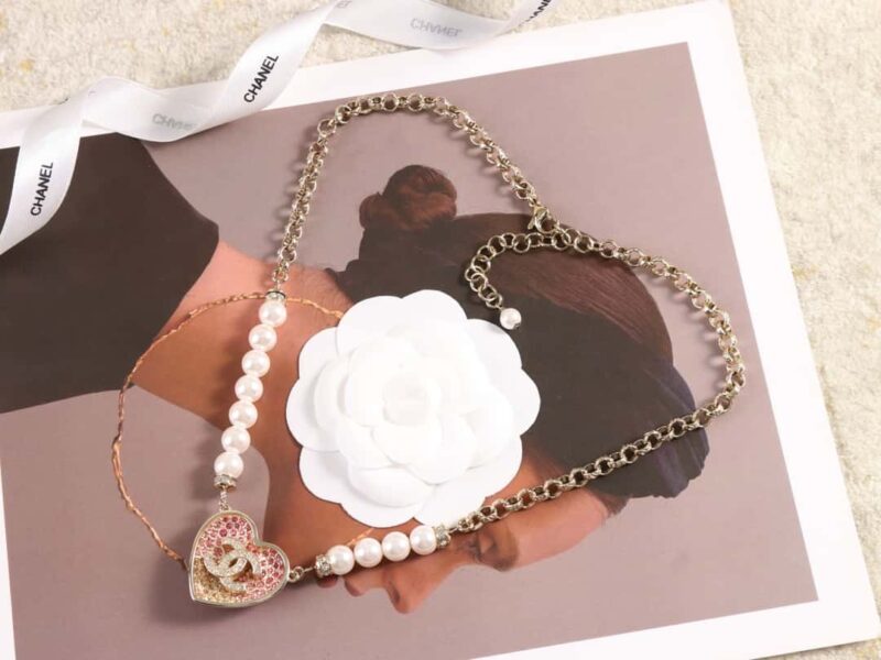 ☑️CHANEL香奈儿双c 不对称珍珠爱心桃心项链 - Image 7