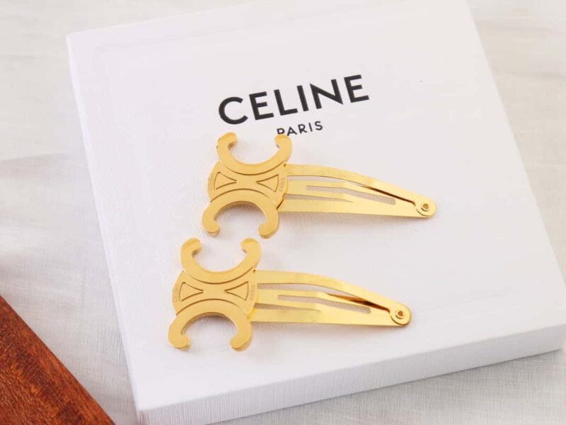 Celine赛琳金色 银色 凯旋门发夹发卡 - Image 4