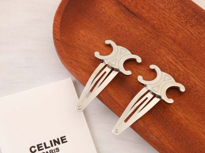 Celine赛琳金色 银色 凯旋门发夹发卡 - Image 17
