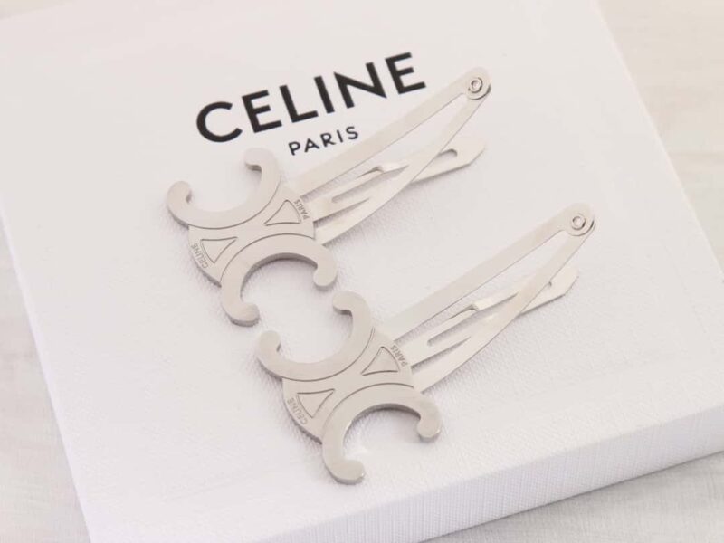 Celine赛琳金色 银色 凯旋门发夹发卡 - Image 19