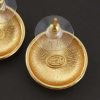 ☑️ 香奈儿中古系列金色圆形耳环耳钉