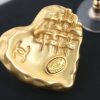 ☑️ 香奈儿中古系列金色贝珠桃心爱心耳环耳钉