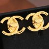 ☑️ 香奈儿中古系列金色双c耳夹耳环