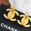 ☑️ 香奈儿中古系列金色双c耳夹耳环