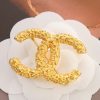 ☑️ 香奈儿中古系列金色双c胸针
