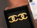 ☑️ 香奈儿中古系列金色双c耳环耳钉