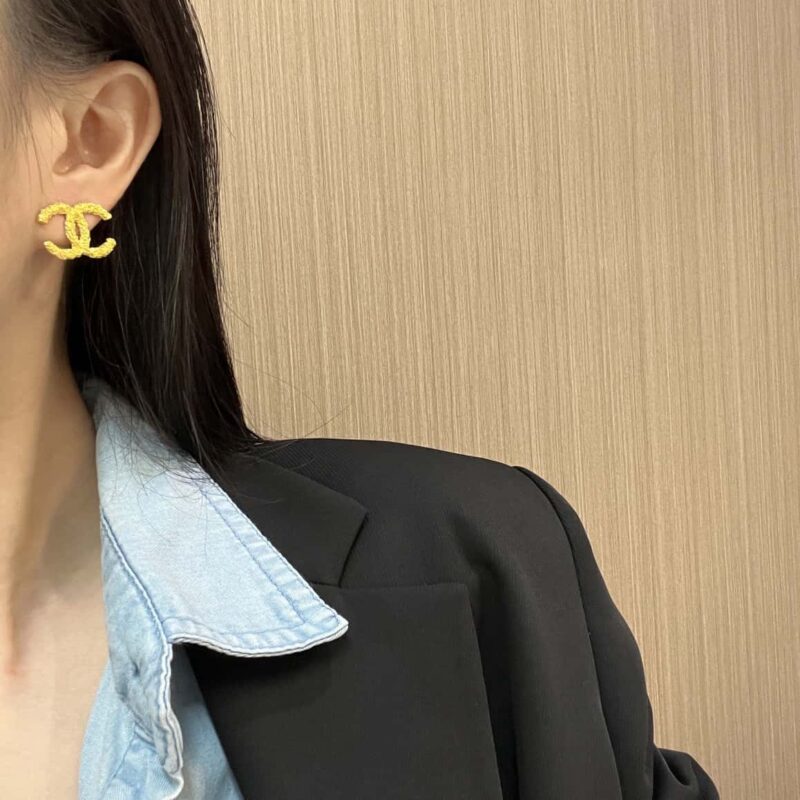 ☑️ 香奈儿中古系列金色双c耳环耳钉 - Image 7