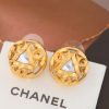 ☑️ 香奈儿中古系列金色双c圆形耳环耳钉