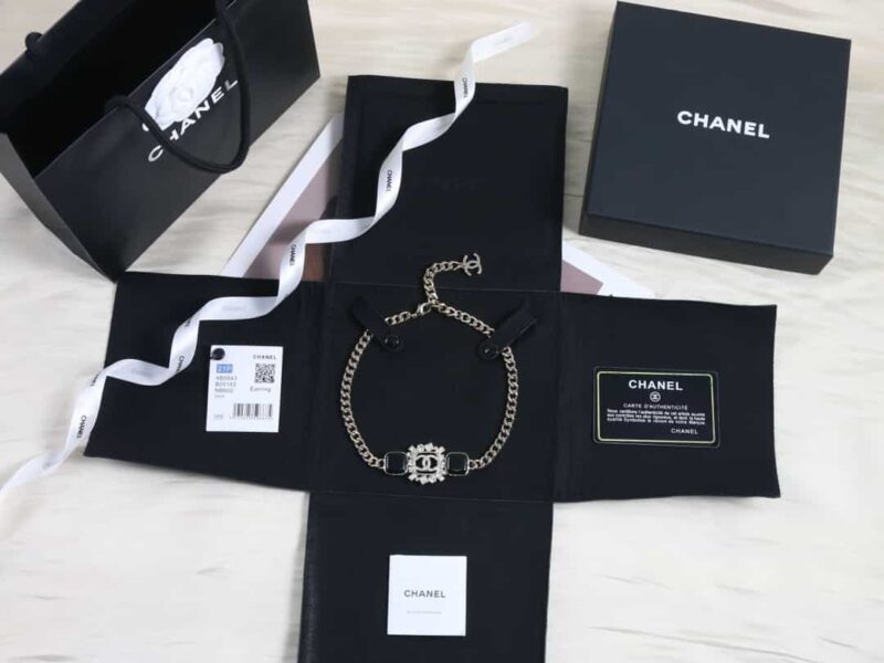 ☑️CHANEL香奈儿双c黑色方形项链 - Image 3