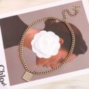 ☑️CHANEL香奈儿双c方块方形项链颈链