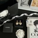 ☑️CHANEL香奈儿C2双c桃心爱心耳钉耳环