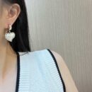 ☑️CHANEL香奈儿C2双c桃心爱心耳钉耳环