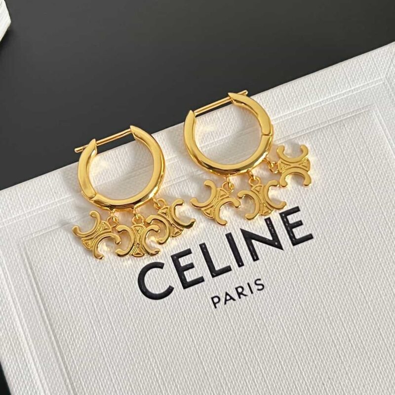 ☑️ Celine瑟琳凯旋门流苏耳钉耳环 - Image 6
