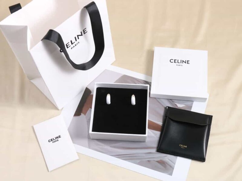 Celine赛琳凯旋门半圆耳钉耳环 - Image 8