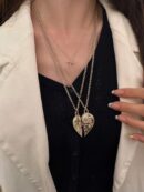 ☑️CHANEL香奈儿双c爱心桃心菱格项链