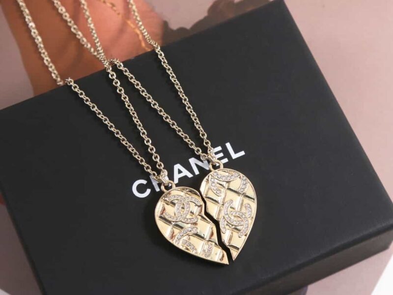 ☑️CHANEL香奈儿双c爱心桃心菱格项链 - Image 6