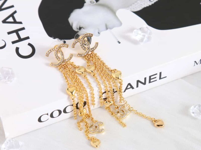 ☑️CHANEL香奈儿c2双c流苏爱心桃心耳钉耳环 - Image 6