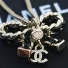 ☑️CHANEL香奈儿双c黑皮绳蝴蝶结项链