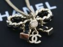 ☑️CHANEL香奈儿双c黑皮绳蝴蝶结项链