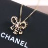 ☑️CHANEL香奈儿双c黑皮绳蝴蝶结项链