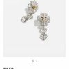 ☑️CHANEL香奈儿c3双c满钻桃心爱心耳钉耳环