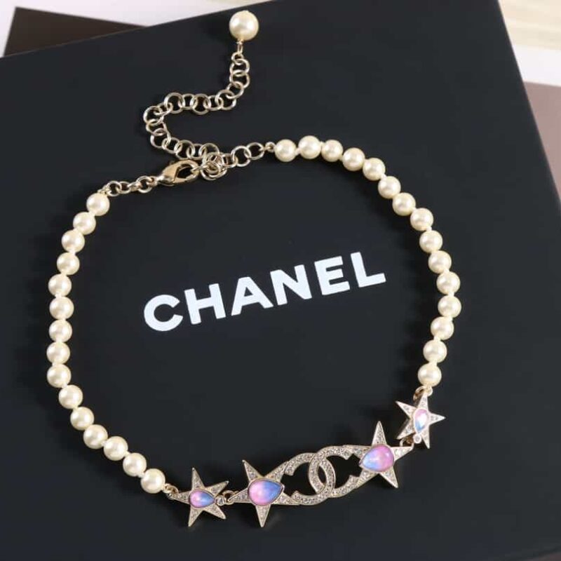 ☑️CHANEL香奈儿双c五角星⭐星星珍珠项链