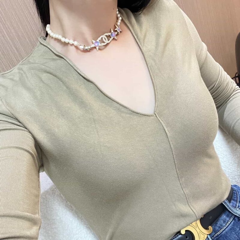 ☑️CHANEL香奈儿双c五角星⭐星星珍珠项链 - Image 6