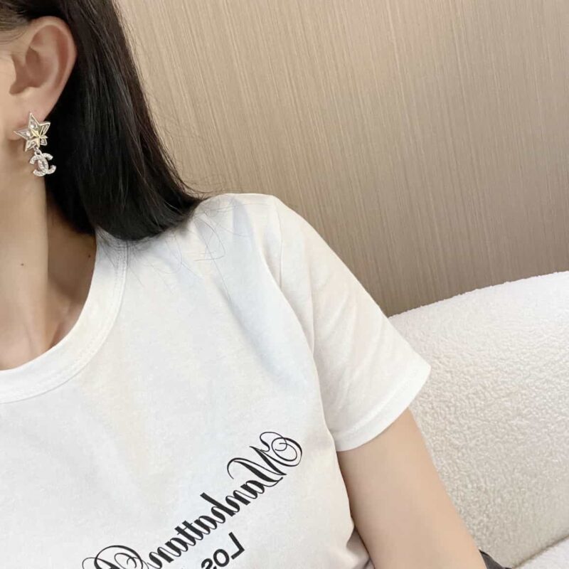 ☑️CHANEL香奈儿c2满钻双c五角星耳钉耳环 - Image 5