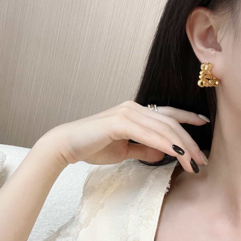 LOEWE罗意威满钻月饼耳环耳钉 - Image 7