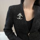 ☑️ 香奈儿双c绿宝石满钻双c胸针