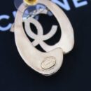 ☑️CHANEL香奈儿C1双c金色椭圆镂空耳钉耳环