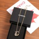 ☑️CHANEL香奈儿双c金色椭圆镂空项链