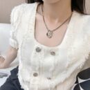 ☑️CHANEL香奈儿双c金色椭圆镂空项链