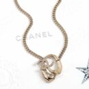 ☑️CHANEL香奈儿双c金色椭圆镂空项链