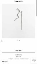 ☑️CHANEL香奈儿双c银色圆钻流苏耳钉耳环