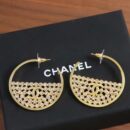 ☑️CHANEL香奈儿c1金色双c半圆半钻耳钉耳环