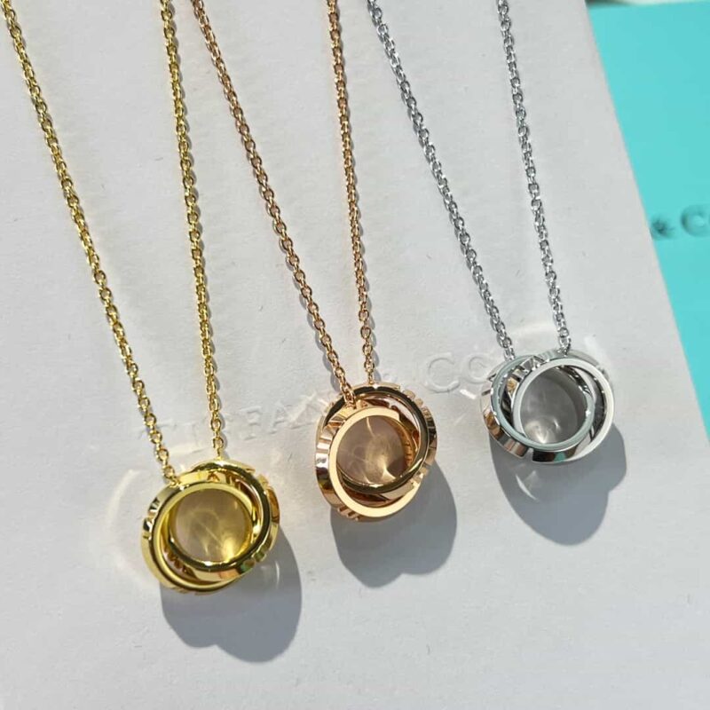 ☑️TIFFANY&Co.蒂芙尼X扣环双环圈形项链 - Image 5