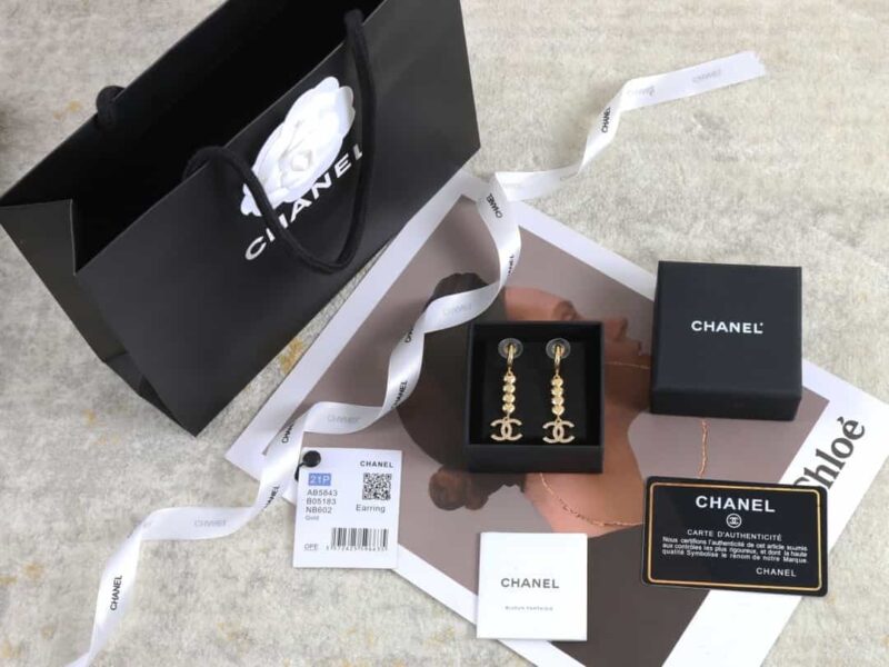 ☑️CHANEL香奈儿c3双c爱心桃心耳钉耳环 - Image 3