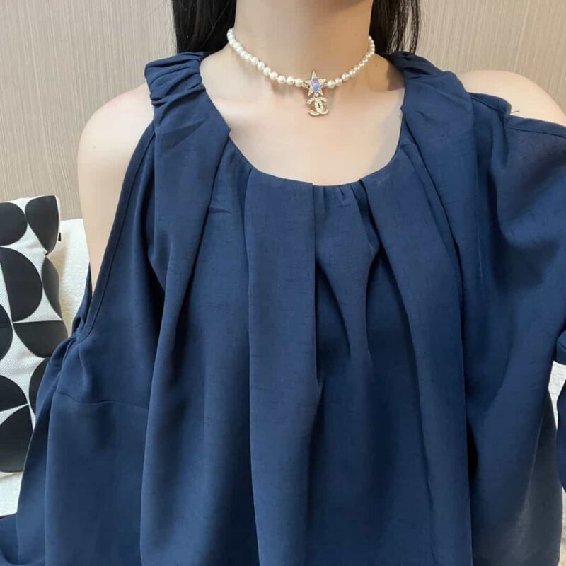 ☑️ 香奈儿双c五角星⭐星星珍珠项链 - Image 6