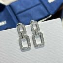 HARRY WINSTON HW海瑞温时顿满钻方形耳钉耳环