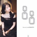 HARRY WINSTON HW海瑞温时顿满钻方形耳钉耳环
