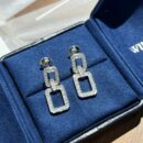 HARRY WINSTON HW海瑞温时顿满钻方形耳钉耳环