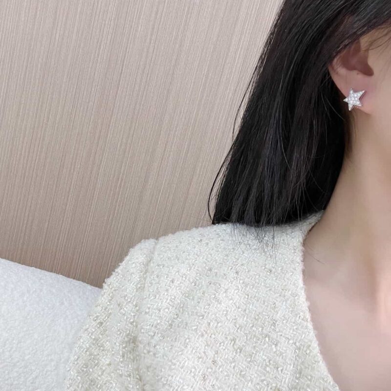 CHANEL香奈儿满钻五角星⭐星星耳拍耳环耳钉 - Image 5