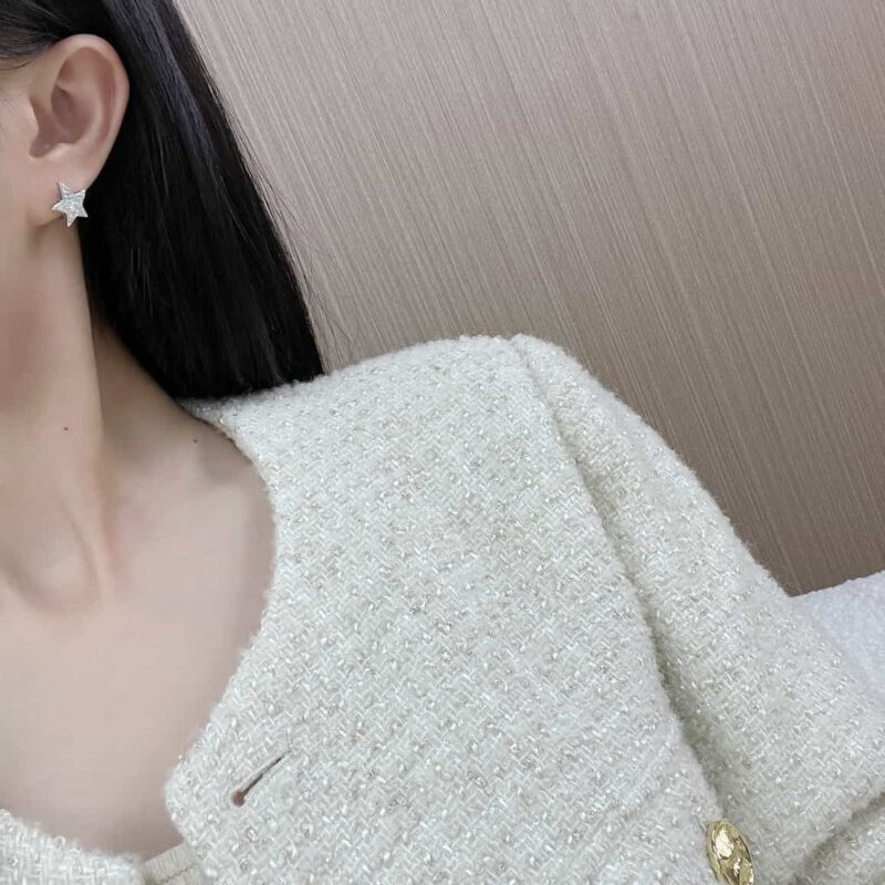 CHANEL香奈儿满钻五角星⭐星星耳拍耳环耳钉 - Image 7