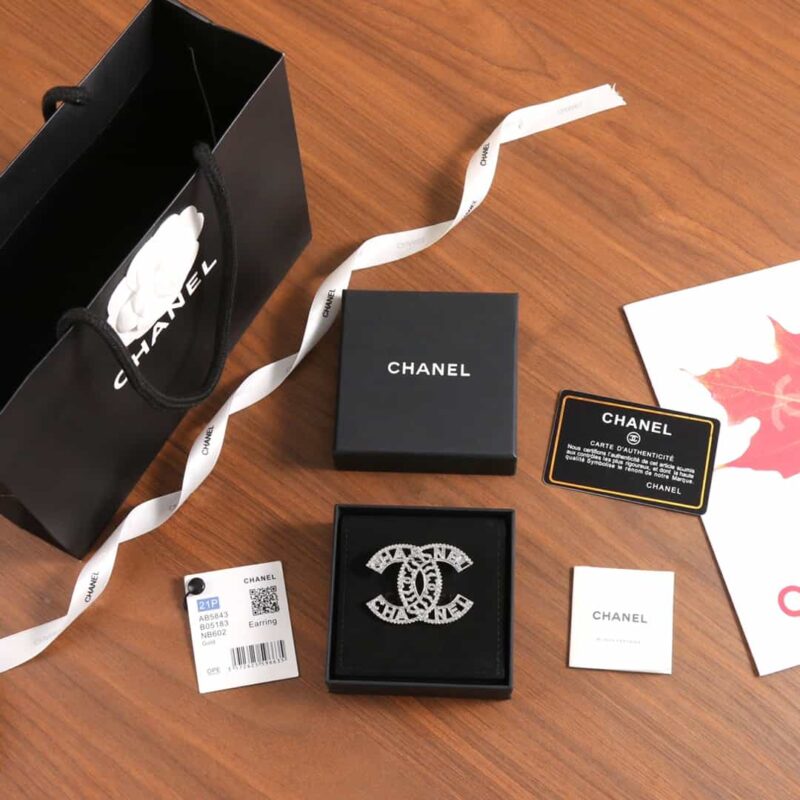 ☑️CHANEL香奈儿双c镂空满钻胸针 - Image 3