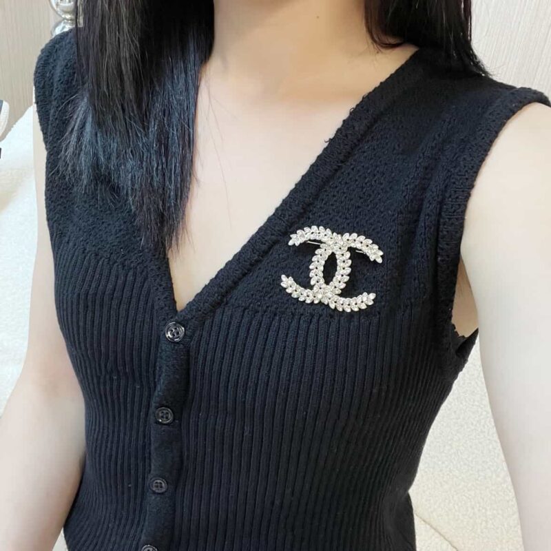 ☑️CHANEL香奈儿双c麦穗马眼钻胸针 - Image 7