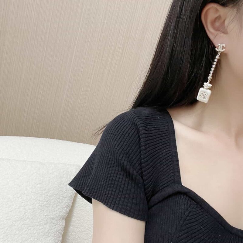 ☑️CHANEL香奈儿c2双c香水瓶耳钉耳环 - Image 4
