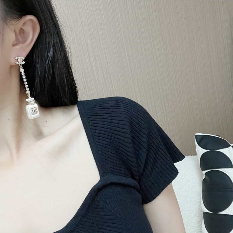 ☑️CHANEL香奈儿c2双c香水瓶耳钉耳环 - Image 6