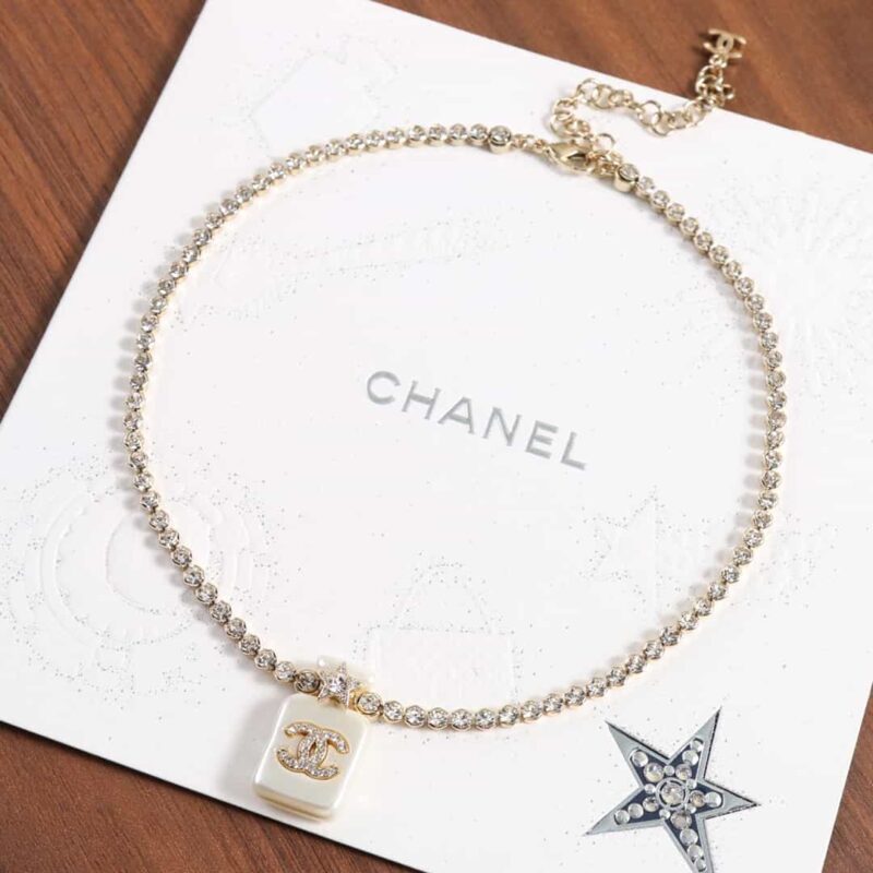 ☑️CHANEL香奈儿双c香水瓶满钻项链 - Image 2