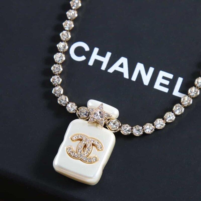 ☑️CHANEL香奈儿双c香水瓶满钻项链 - Image 8